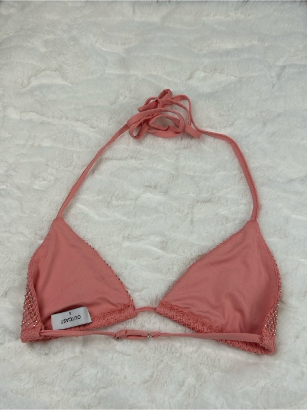 Outcast Rhinestone Triangle Bikini Top S - Picture 3 of 3